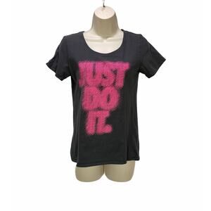 Nike Womens T Shirt Size Small Tee Just Do It Print Cotton Short Sleeve